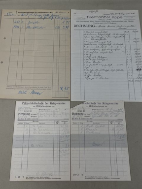 Original WWII German Clothing Items Receipts Lot