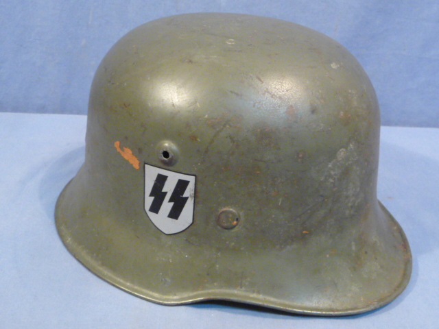 Original Nazi Era German M34 Medium Duty Steel Helmet, Size 56