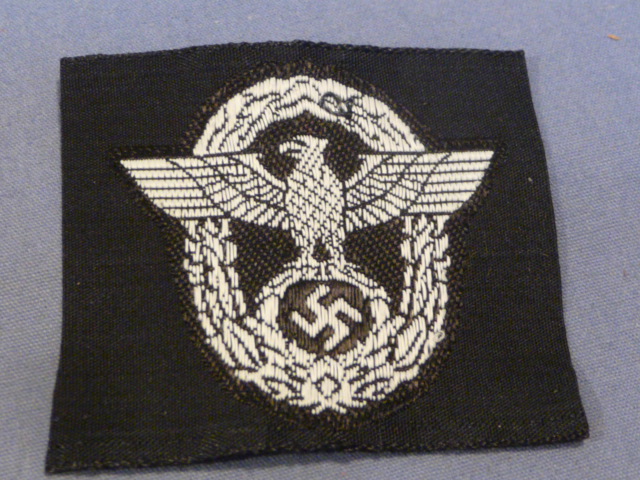 Original WWII German Panzer Police M43/Overseas Cap Insignia
