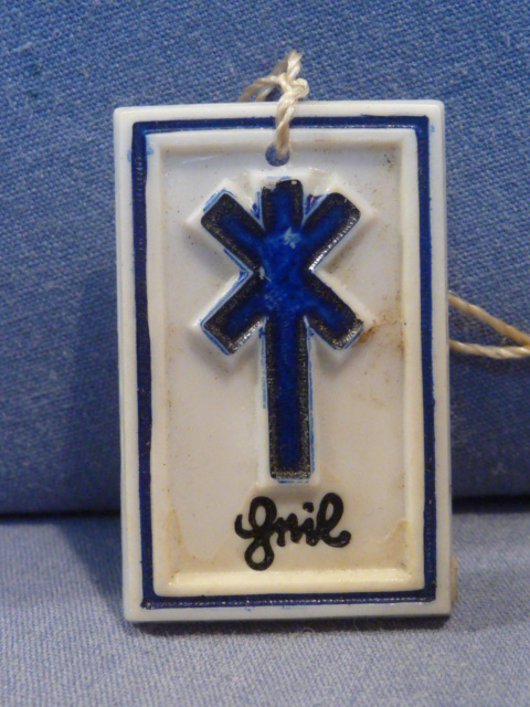 Original Nazi Era German Plastic Tinnie, Hagall-Rune