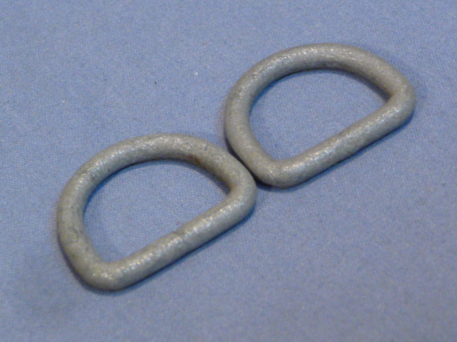 Original WWII German Equipment Hardware 23mm D-Rings, Pair