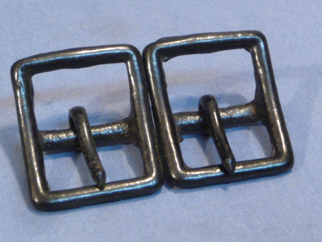 Original WWII German Equipment Hardware 26mm Buckles, Pair