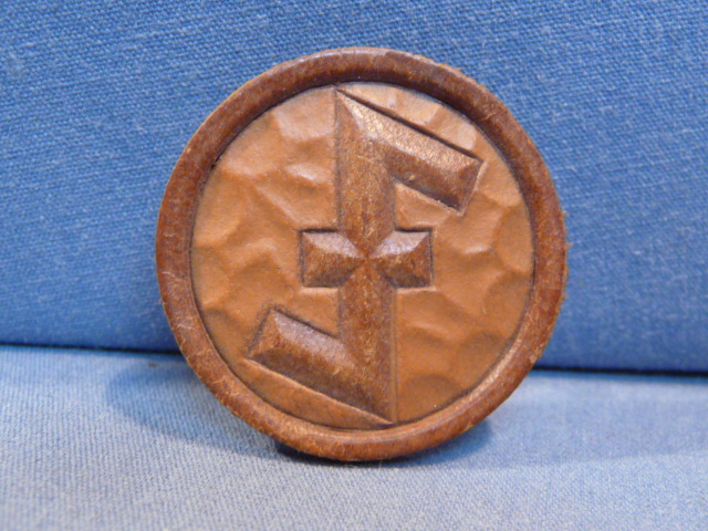 Original Nazi Era German Pressed Paper WHW Tinnie, BURNT ORANGE