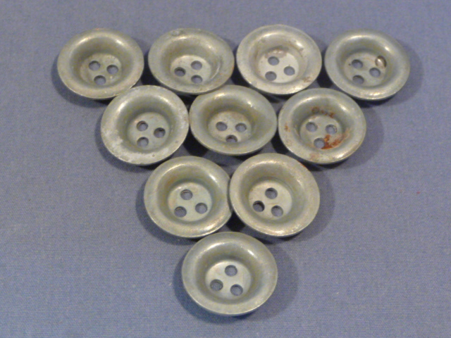 Original WWII German Used Zeltbahn Buttons, Set of 10