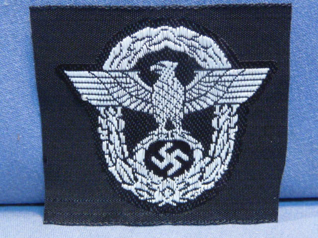 Original WWII German Panzer Police M43/Overseas Cap Insignia