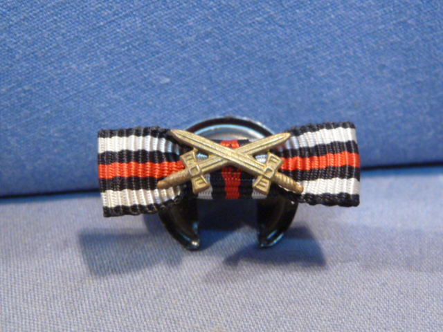 Original Pre-WWII German Lapel Button Hole Ribbon, Hindenburg Cross UNISSUED