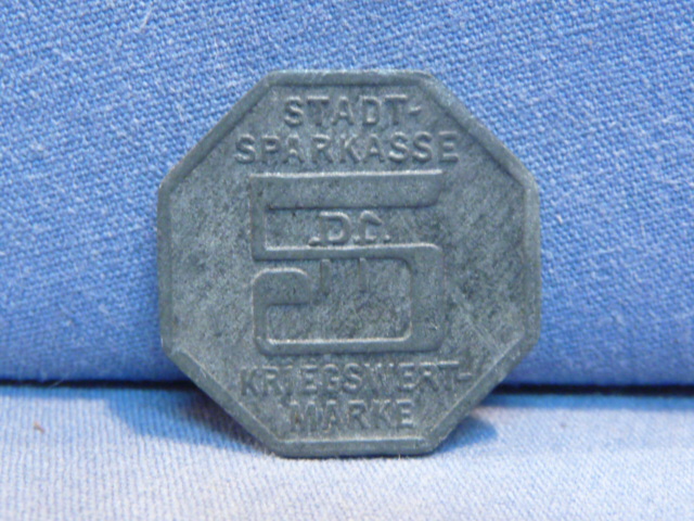 Original 1917 German BIELEFELD City Savings Bank Coin, KRIEGSWERK-MARKE