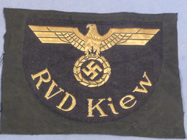 Original Nazi Era German Reichsbahn (Railroad) Sleeve Eagle, RVD Kiew