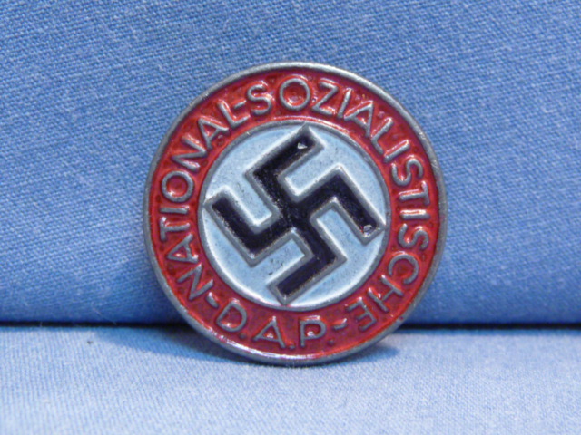 Original WWII German NSDAP Party Pin, Late-War Painted