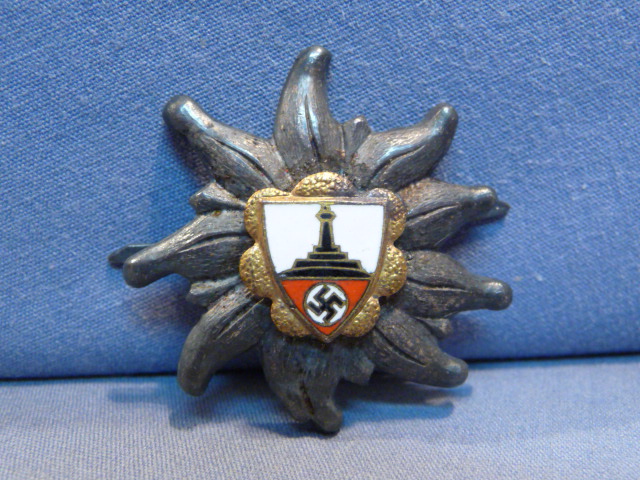 Original Nazi Era German DRKB Edelweiss Cap Insignia