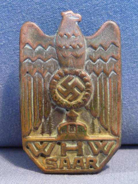 Original Nazi Era German Metal Tinnie, WHW SAAR