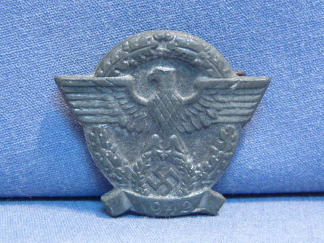 Original WWII German Police Eagle Lapel Stick Pin, 1942