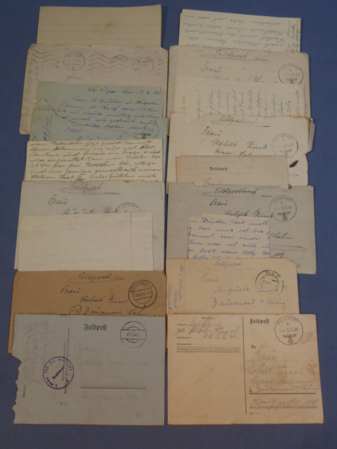 Original WWII German FELDPOST Correspondence, SET OF 10