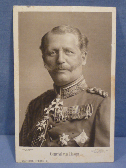Original WWI German Military Personality Postcard, General von Einem