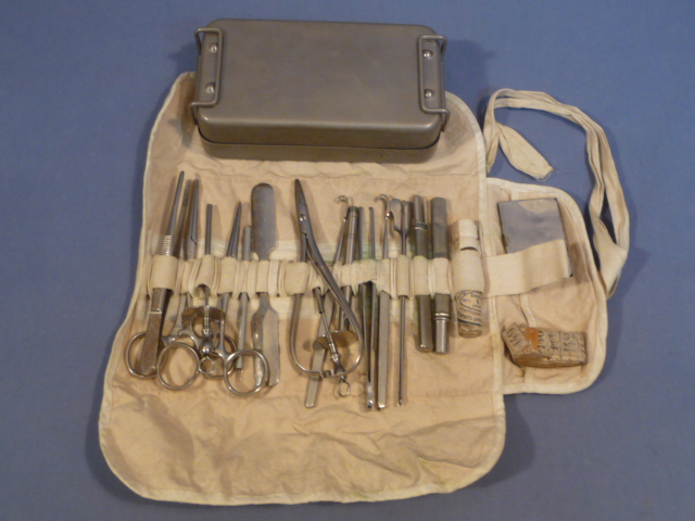 Original WWII German Medical Instruments Set in a Metal Case