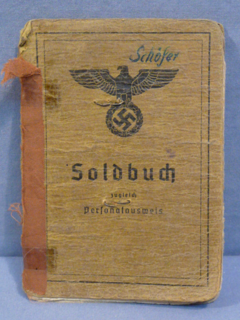 Original WWII German Army Soldier's Soldbuch PLUS, ENGINEER