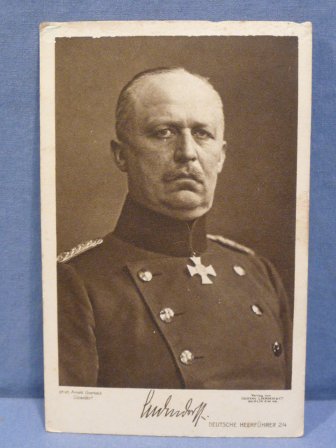 Original WWI German Military Personality Postcard