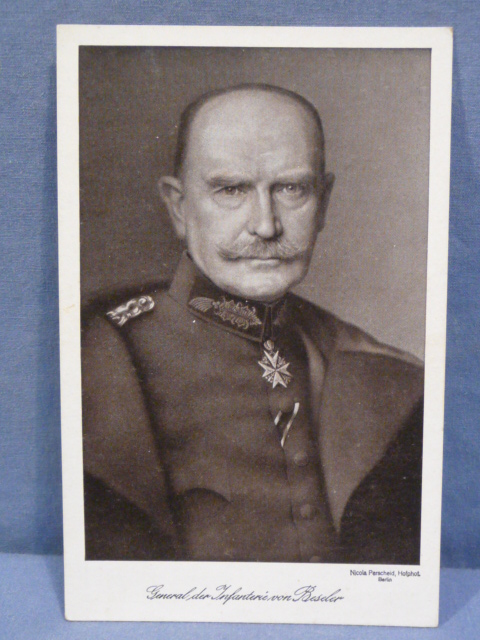 Original WWI German Military Personality Postcard, General der Infanterie von Beseler