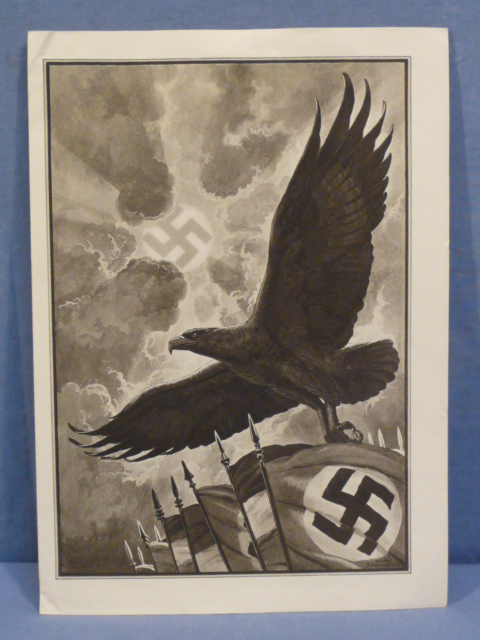Original 1936 German Fancy Reichspost Telegram