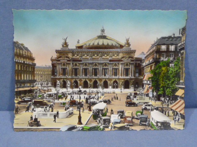 Original WWII Era French Architecture Postcard, Paris� en Flanant Place de l'Opera