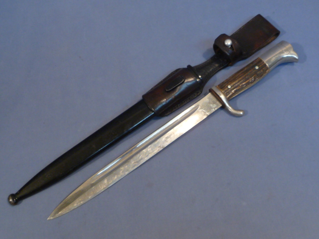 Original Nazi Era German EM Dress Bayonet and Frog