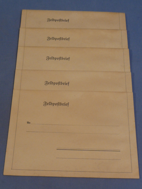 Original WWII German FELDPOST Letter/Envelopes, Set of FIVE (5)