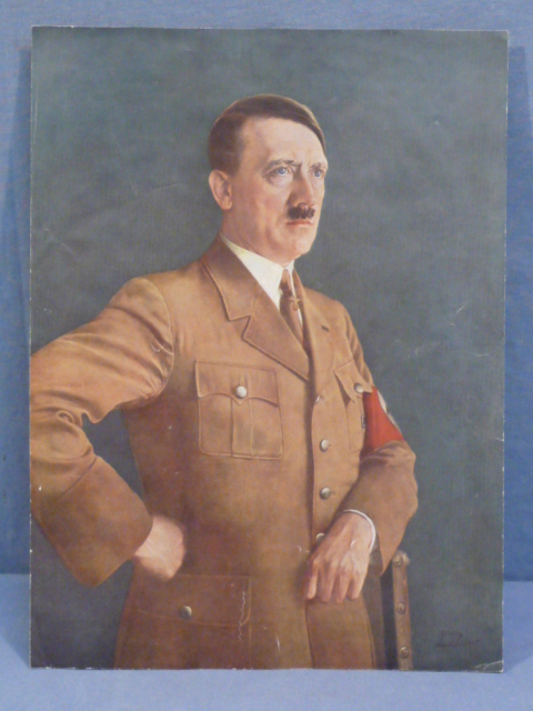 Original Nazi Era German Personality Print, HITLER