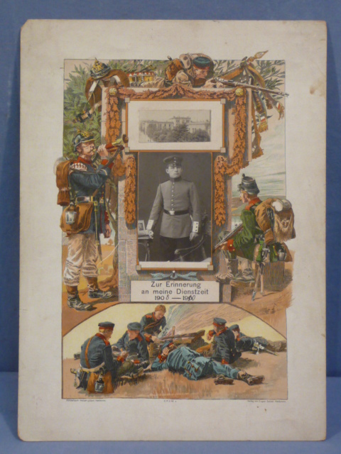 Original Pre-WWI German Customizable Service Print, 1908-1910