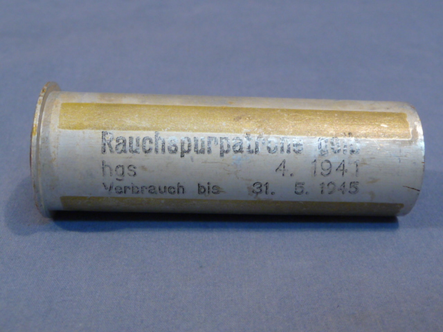 Original WWII German Flare Round Casing, 1941 Yellow Smoke