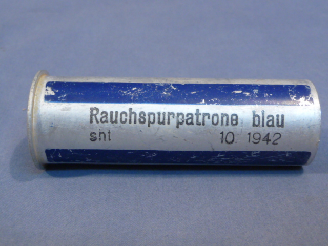 Original WWII German Flare Round Casing, 1942 Blue Smoke