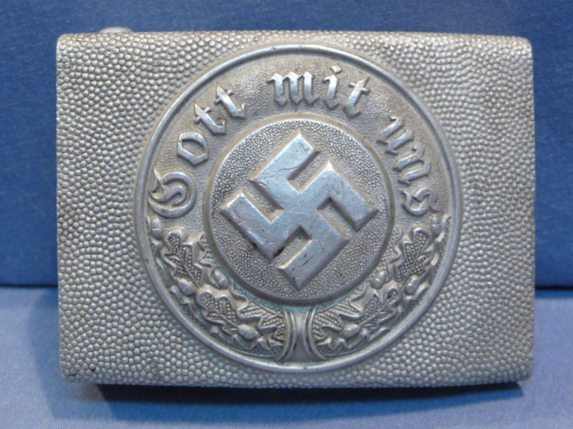 Original Nazi Era German Aluminum Police Belt Buckle, FLL 40 Marked