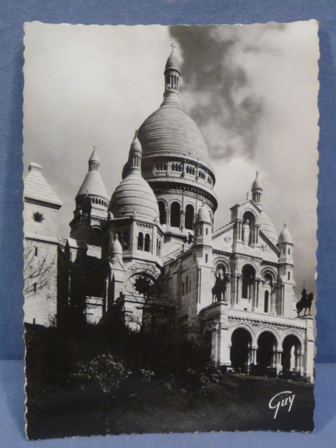 Original WWII Era French Architecture Postcard, Paris et ses Merveilles Basilique du Sacr Coeur