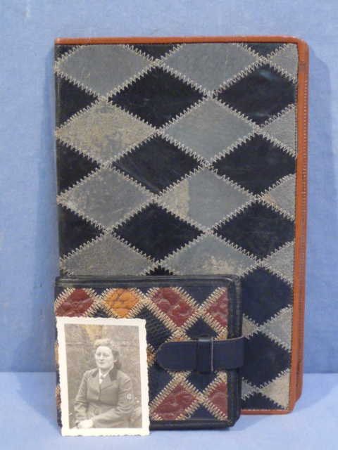 HOLD! Original Nazi Era German RAD Girl's Pocket Photo Album w/21 Photos PLUS!