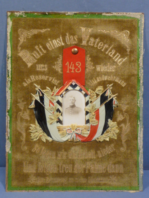Original WWI German Customizable Service Print, Regiment 143
