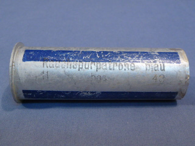 Original WWII German Flare Round Casing, 1943 Blue Smoke