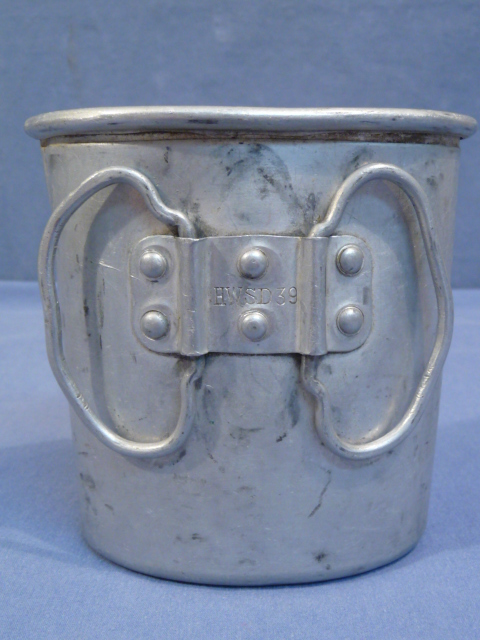 Original WWII German Aluminum Drinking Cup, HWSD 39 Marked