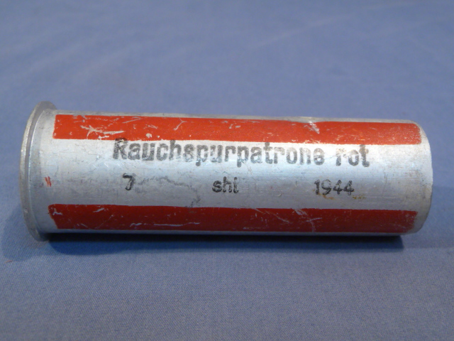 Original WWII German Flare Round Casing, 1944 Red Smoke
