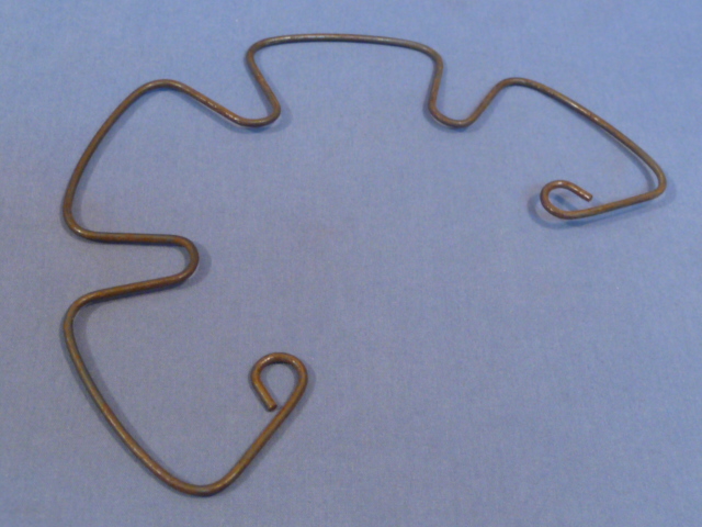 Original WWII German Gas Mask Cleaning Cloth Retaining Spring