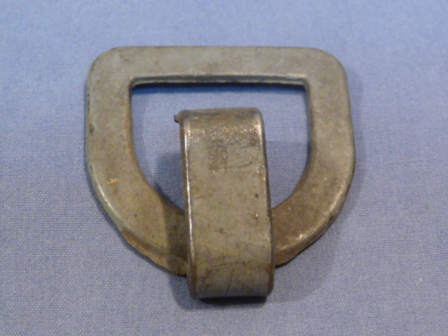 Original WWII German Steel Equipment Hardware, D-Ring with Hook