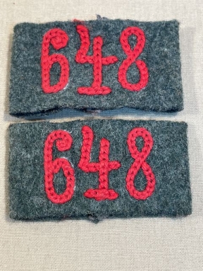 Original WWII German Artillery Soldier's Shoulder Strap Slides, 648 Pair