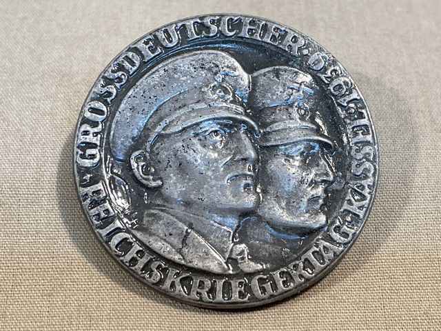 Original Nazi Era German Aluminum Tinnie, REICHSKRIEGERTAG KASSEL 1939