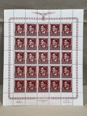 Original Nazi Era German Postage Stamp Set, General Government Hitler's Birthday 1944