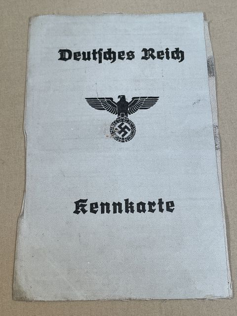 Original WWII German Civilian ID (Kennkarte)