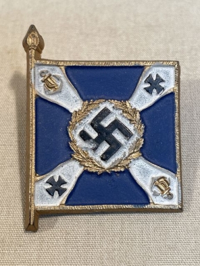 Original WWII German KRIEGSMARINE Flag Tinnie, MARINETEILE AM LANDE