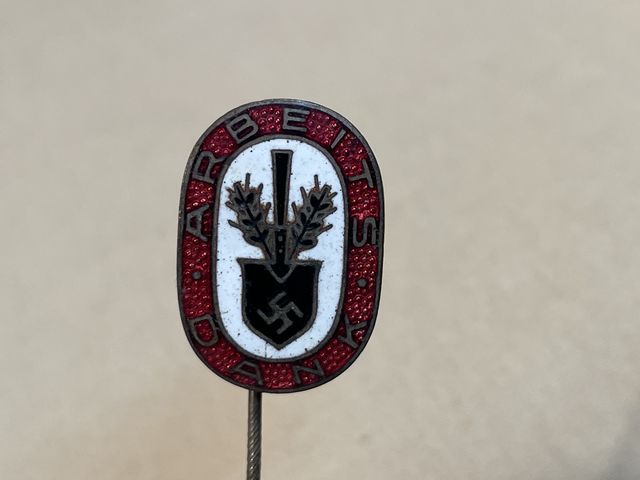 Original Nazi Era German RAD Arbeits Dank Lapel Pin