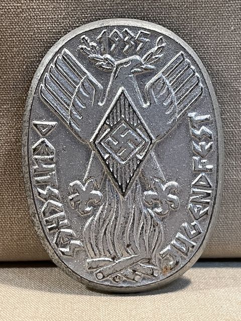 Original Nazi Era German Metal HJ Tinnie, Deutsches Jugendfest 1935