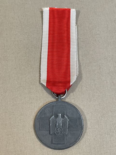 Original Nazi Era German Red Cross Social Welfare Medal, MARKED!