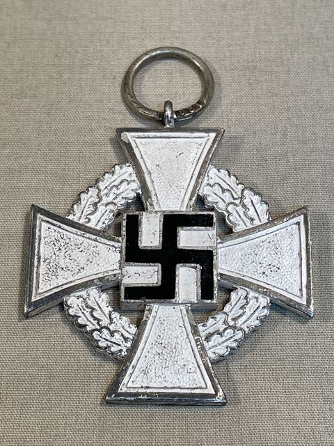 Original Nazi Era German 25 Year Long Service Medal, MAKER MARKED!