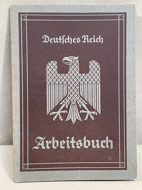 Original Nazi Era German Arbeitsbuch, 1st Type
