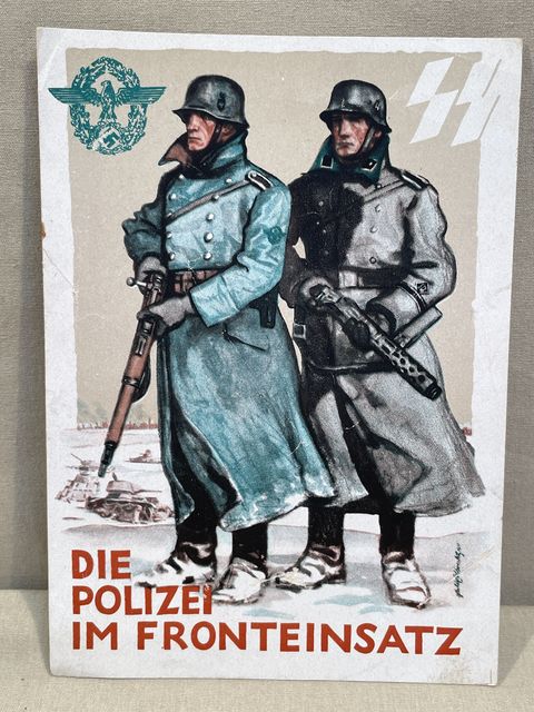 Original WWII German Polizei im Fronteinsatz Postcard